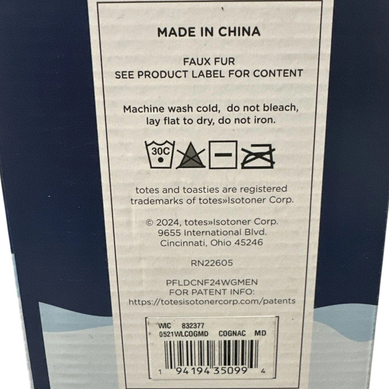 Totes Men’s Hoodback Slippers, Size M (8-9), Cognac Faux Suede with Plush Lining