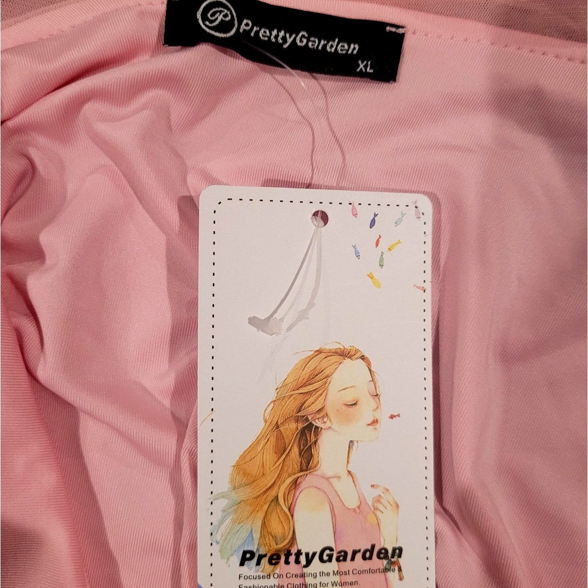 PRETTYGARDEN Women's Y2K Going Out Crop Top, Pink, Size XL (16)