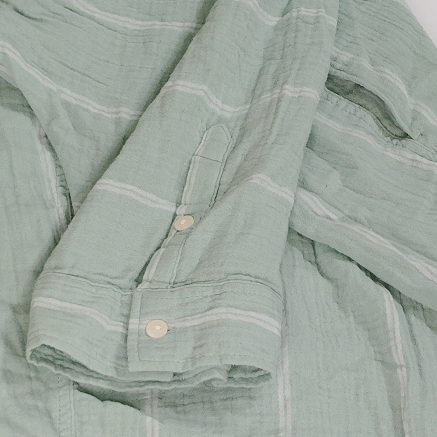 Universal Thread Women’s Green Stripe Short Sleeve Button Down Shirtdress M