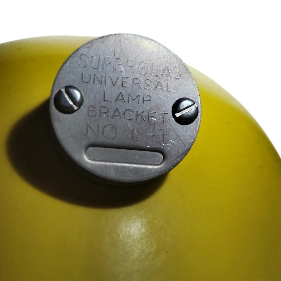 1970's Fibre-Metal Yellow Safety Headwear, ANSI Z89.1-1969 Class C w/ Universal Lamp Bracket No. L-1
