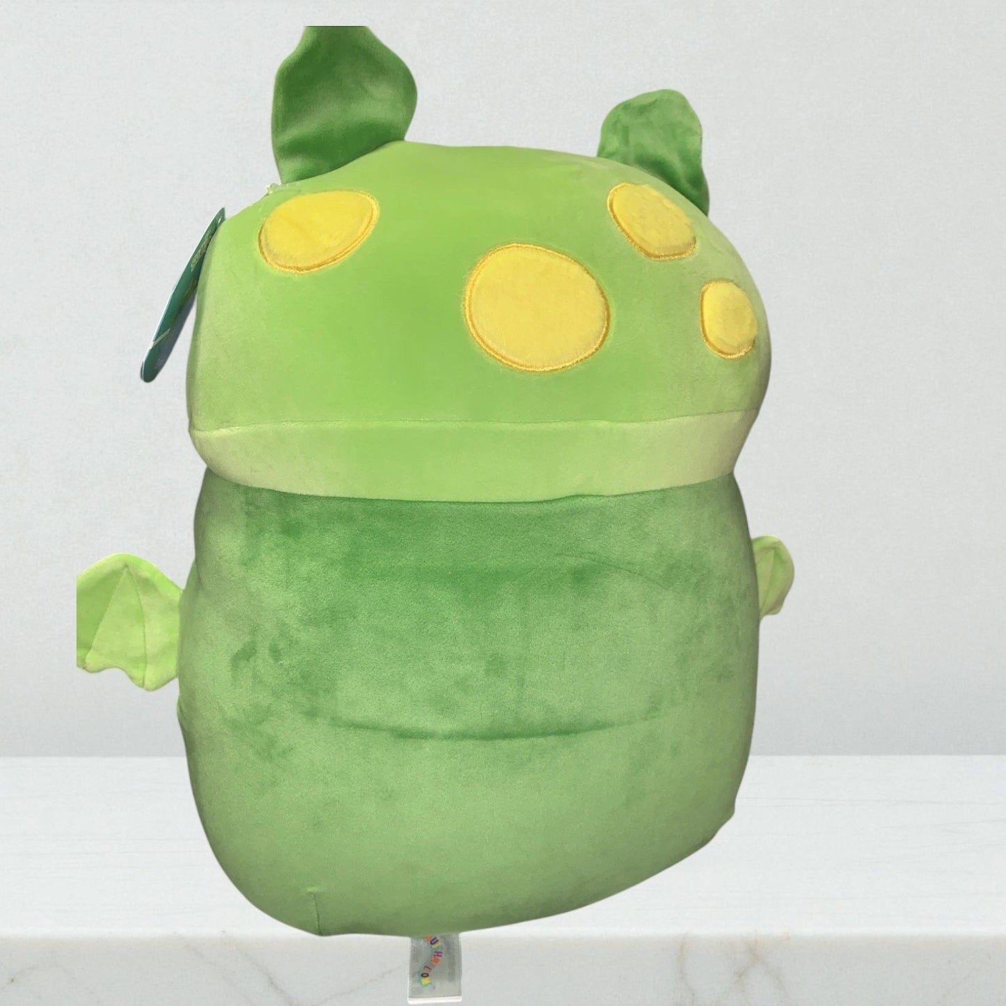 Squishmallows Earling Plush Neon Green Mushroom Bat 14" Large, Official Jazwares