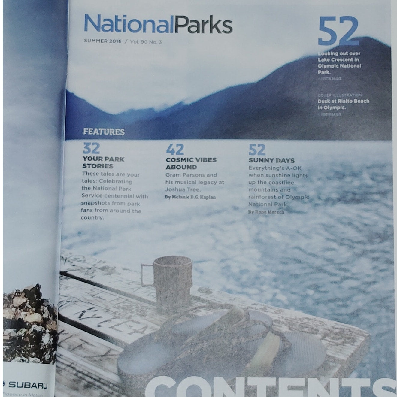 National Parks Magazine - Summer 2016 Vol 60 No 3 - Blue & Grey Landscape Cover