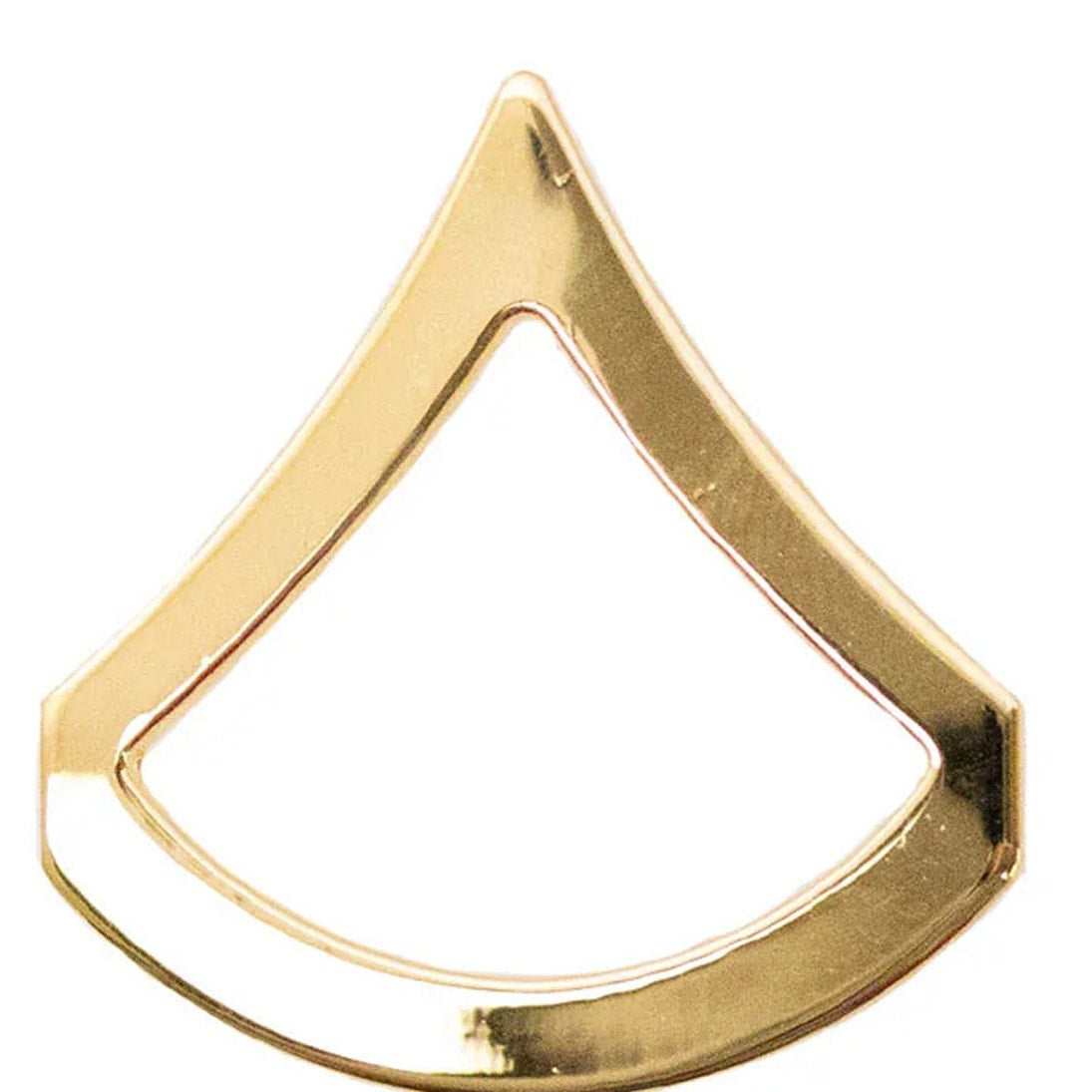 U.S. Army PFC Rank Novelty Hat Lapel Pins No‑Shine Gold Tone 13/16" × 3/4" Pair