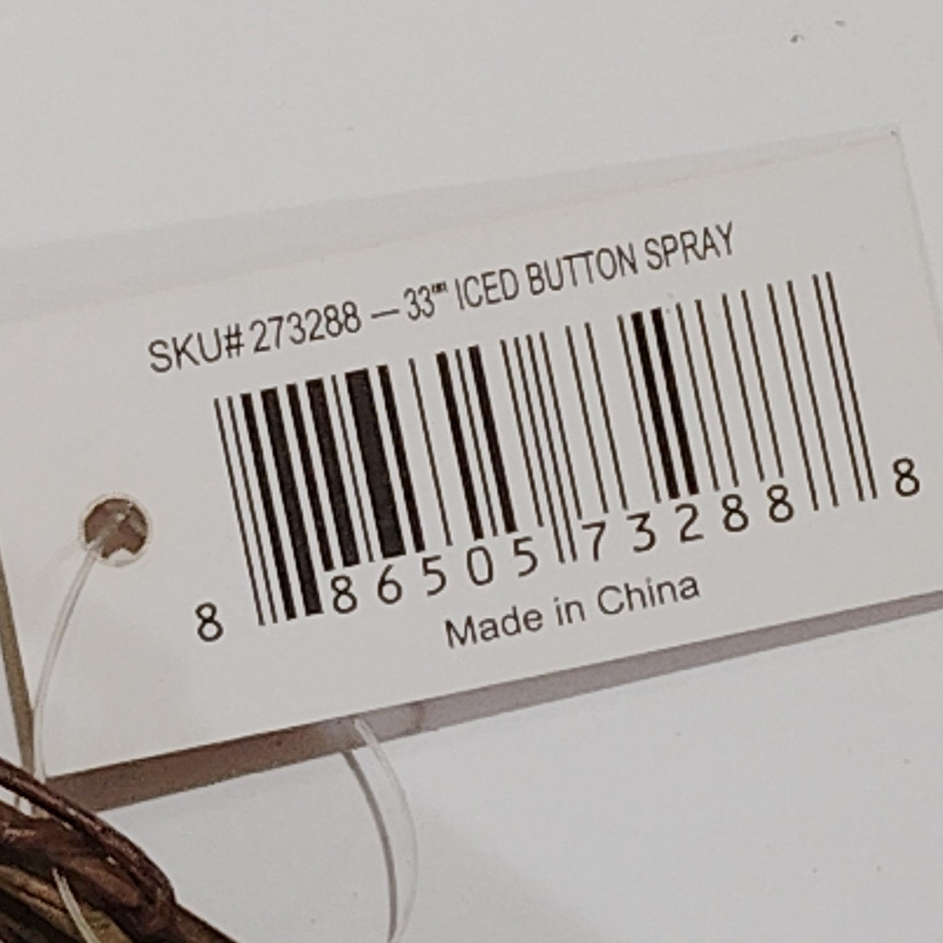 Lot of 8 Iced Button Spray Branches – 33" – Floral Décor, Floral Crafts