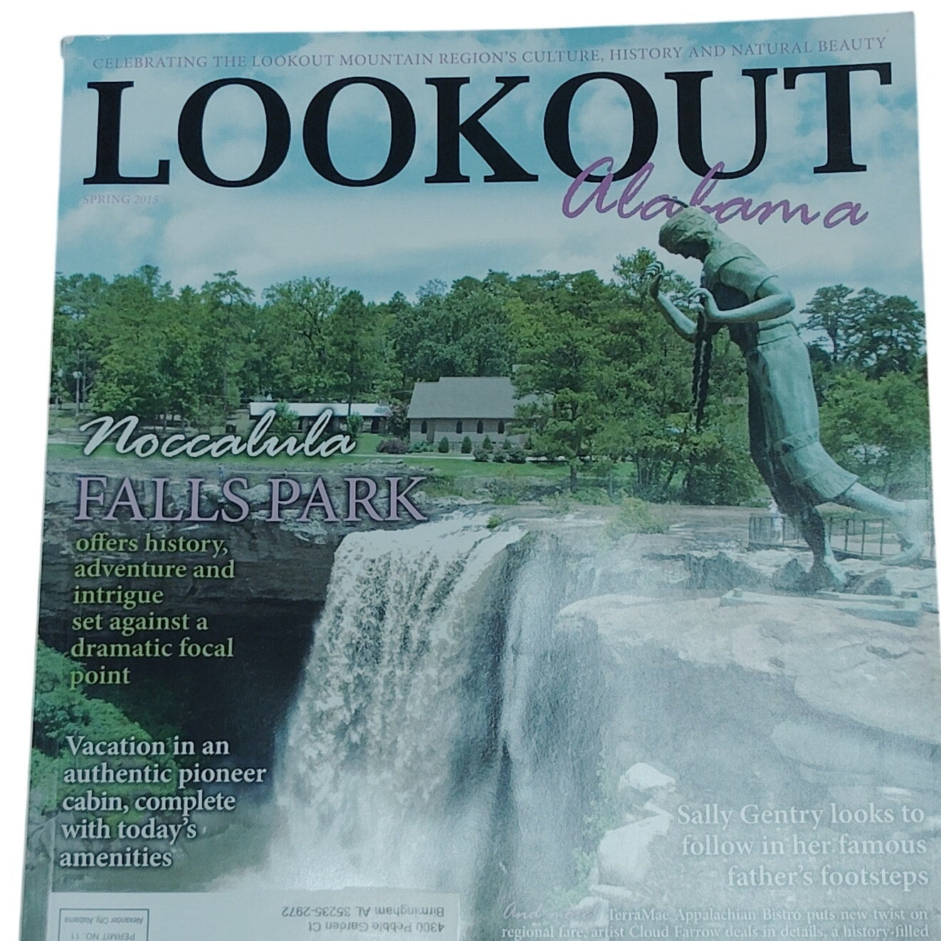 Lookout Alabama Magazine Spring 2015 - Noccalula Falls Park Scenic Cover