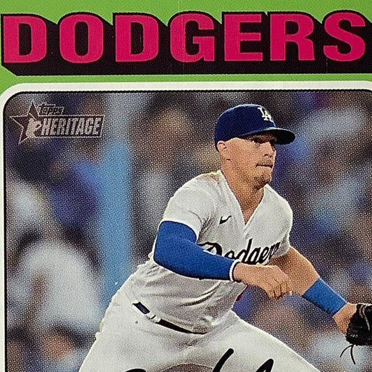 2024 Topps Heritage - Enrique Hernandez, Los Angles Dodgers SS, Card #475, NM+