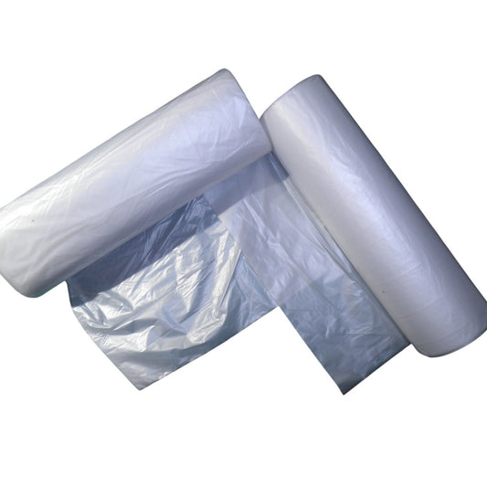 50 High-Density Can Liners, 45 gal, 11 mic, 40" x 46", Perforated Roll