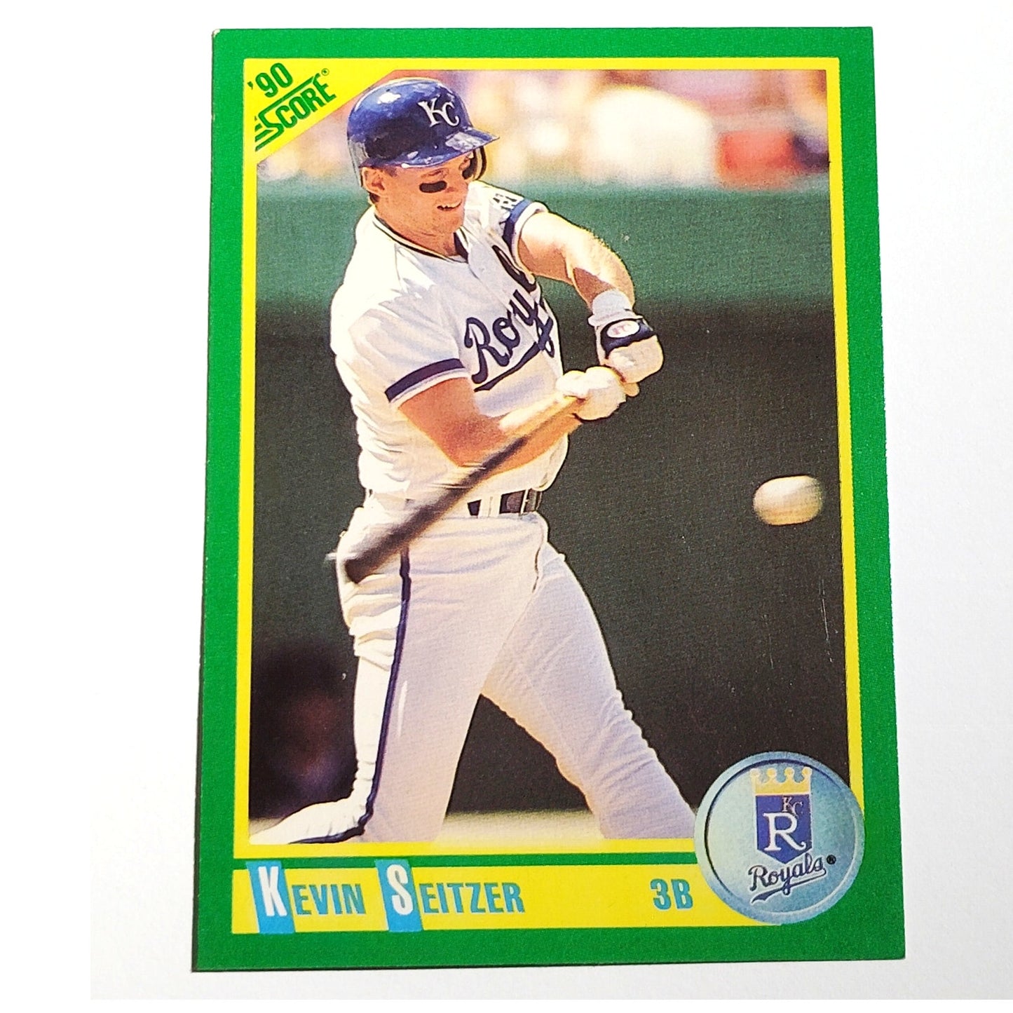 1990 Score Kevin Seitzer #199 Kansas City Royals Third Baseman MLB Baseball EX
