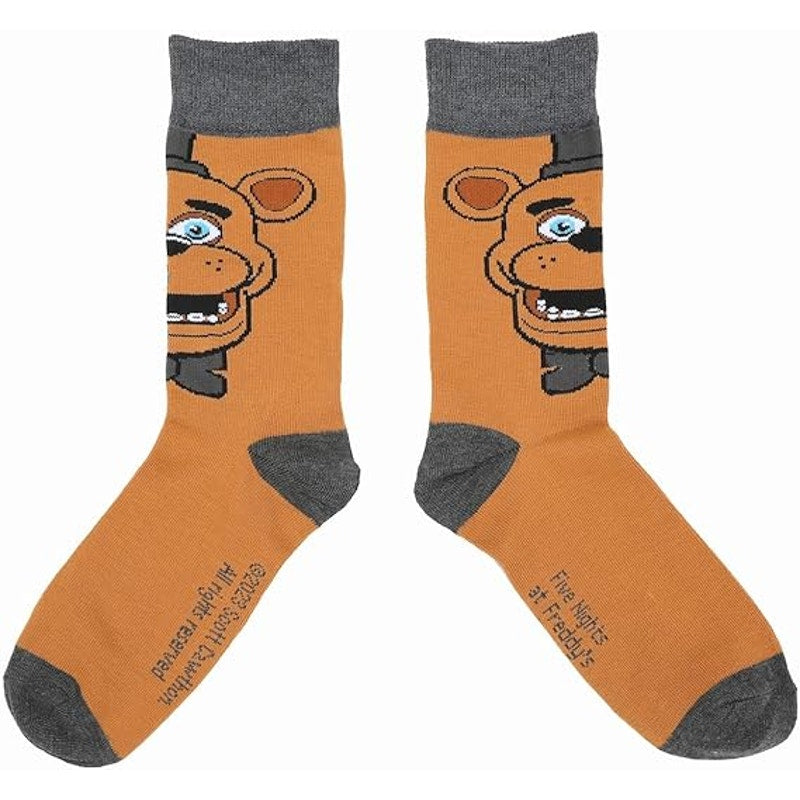 Five Nights at Freddy’s Adult Casual Crew Socks – 5-Pack, Multicolor