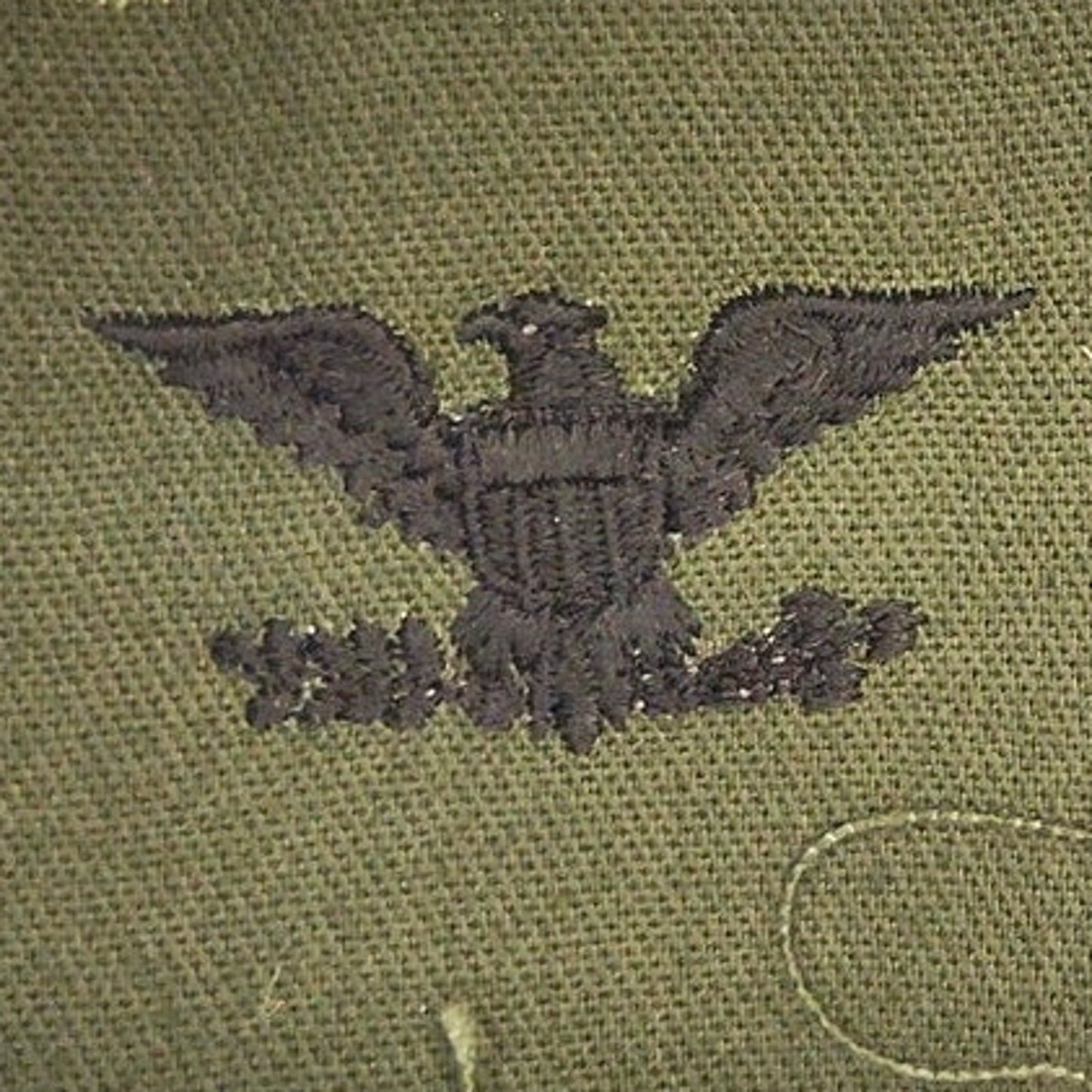 US Military Colonel / Navy Captain O‑6 Rank Patch Pair Subdued ODG 4"×2" Vintage