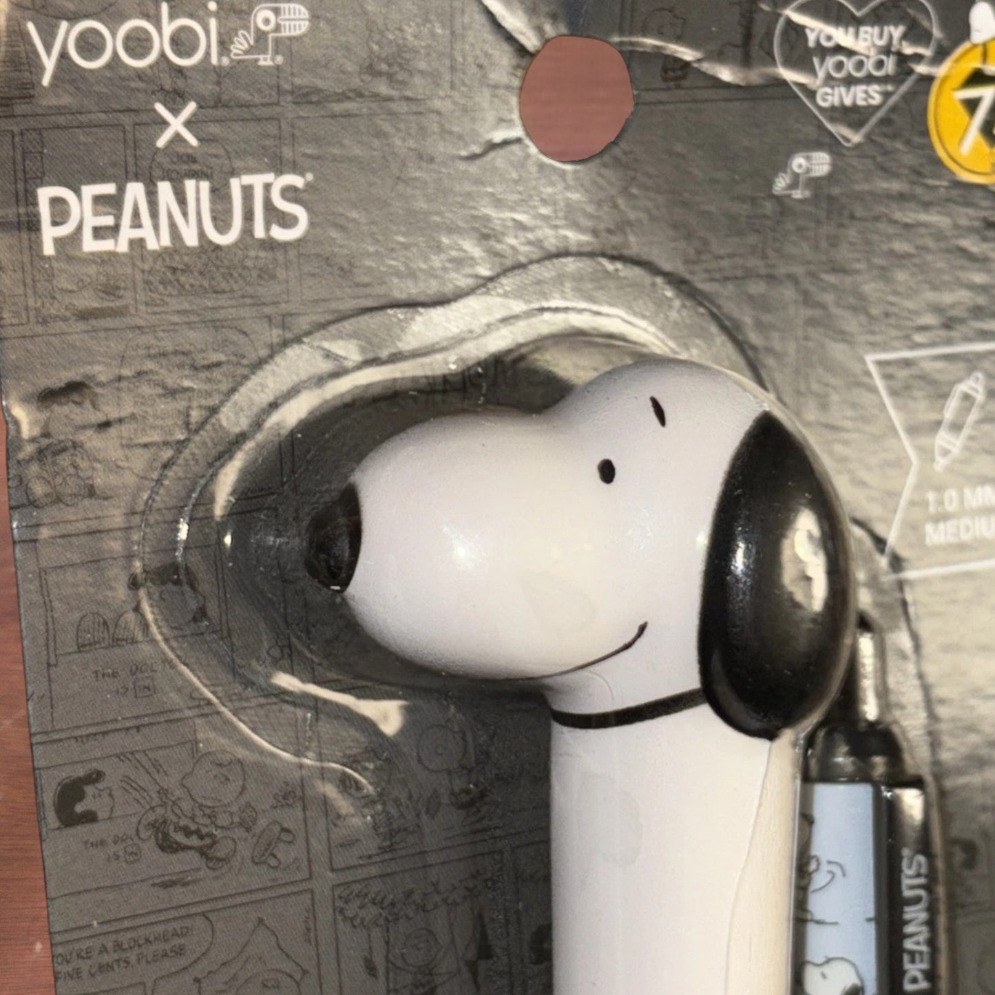 2 Pks (4 Pens) Yoobi x Peanuts 2‑Pack Novelty Snoopy Ballpoint Pens, Black Ink