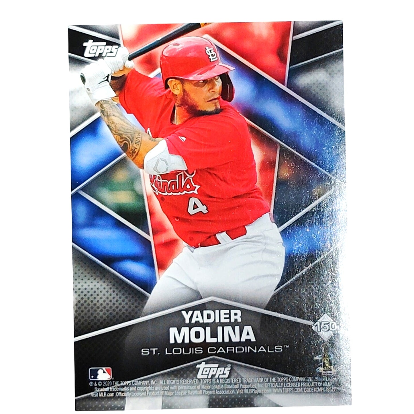 Yadier Molina Justin Verlander Gerrit Cole 2020 Topps Sticker Card #150 - VG/EX