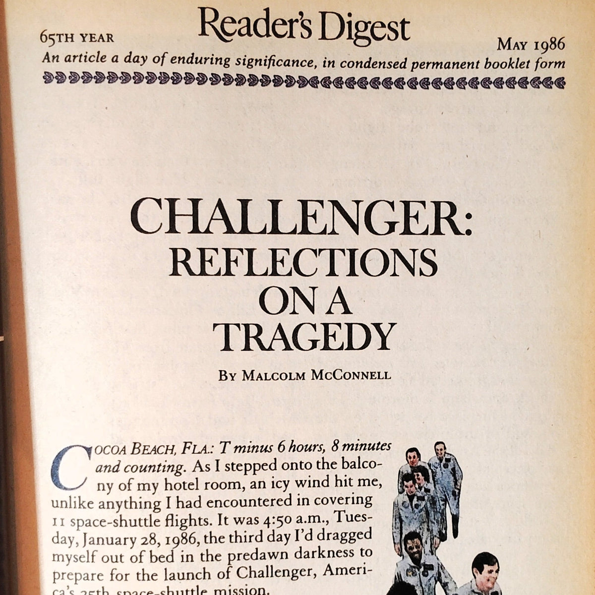 Reader's Digest May 1986 Vintage Magazine - Challenger Tragedy, Sam Walton