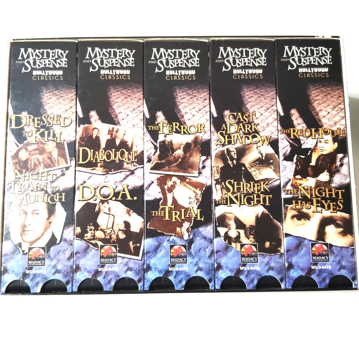 Mystery & Suspense VHS 10‑Tape Box Set 1997 Hollywood Classics