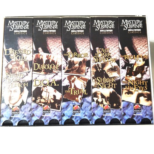 Mystery & Suspense VHS 10‑Tape Box Set 1997 Hollywood Classics