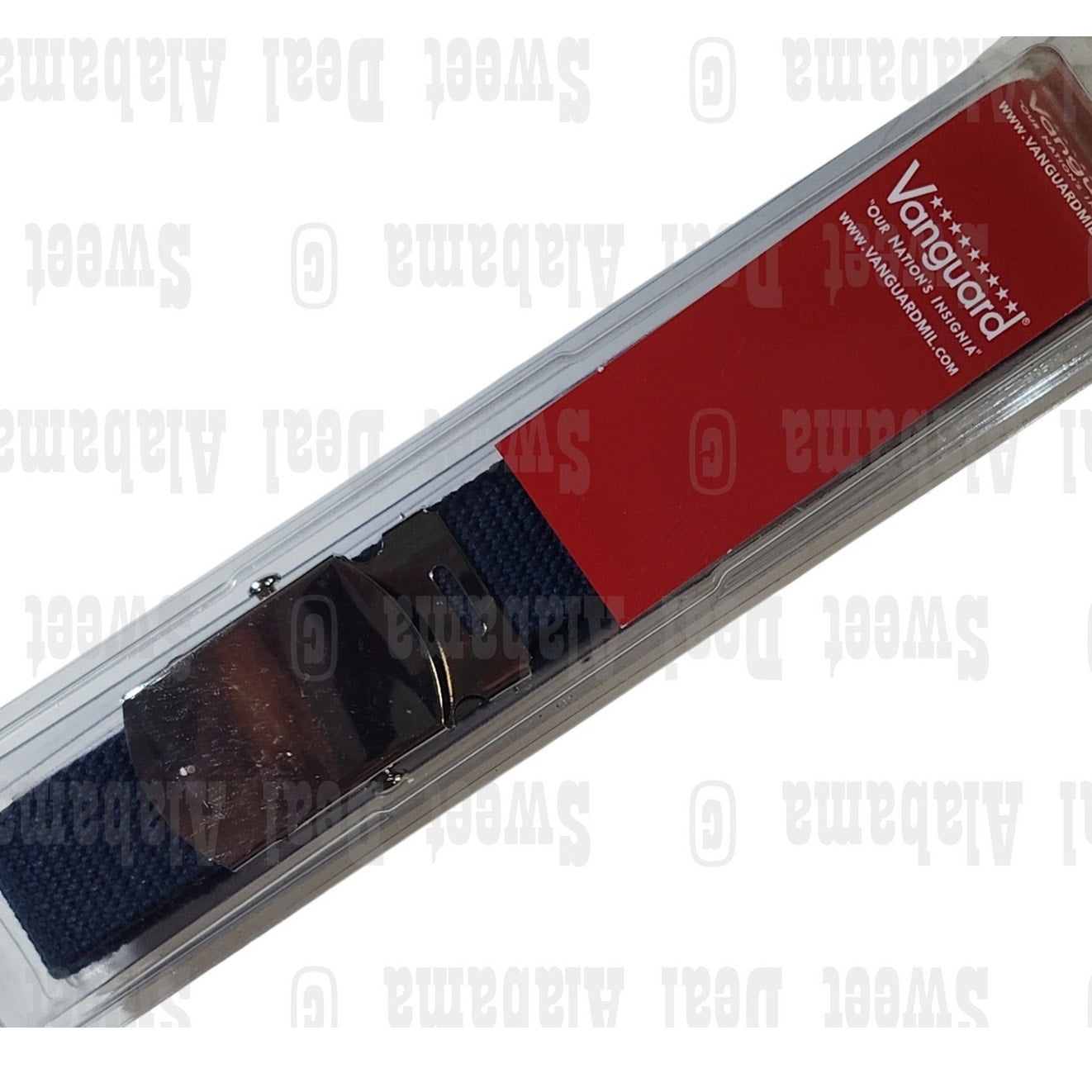 AF Female Belt, Blue Cotton w/ Silver Mirror Buckle & Tip USAF Uniform Accessory