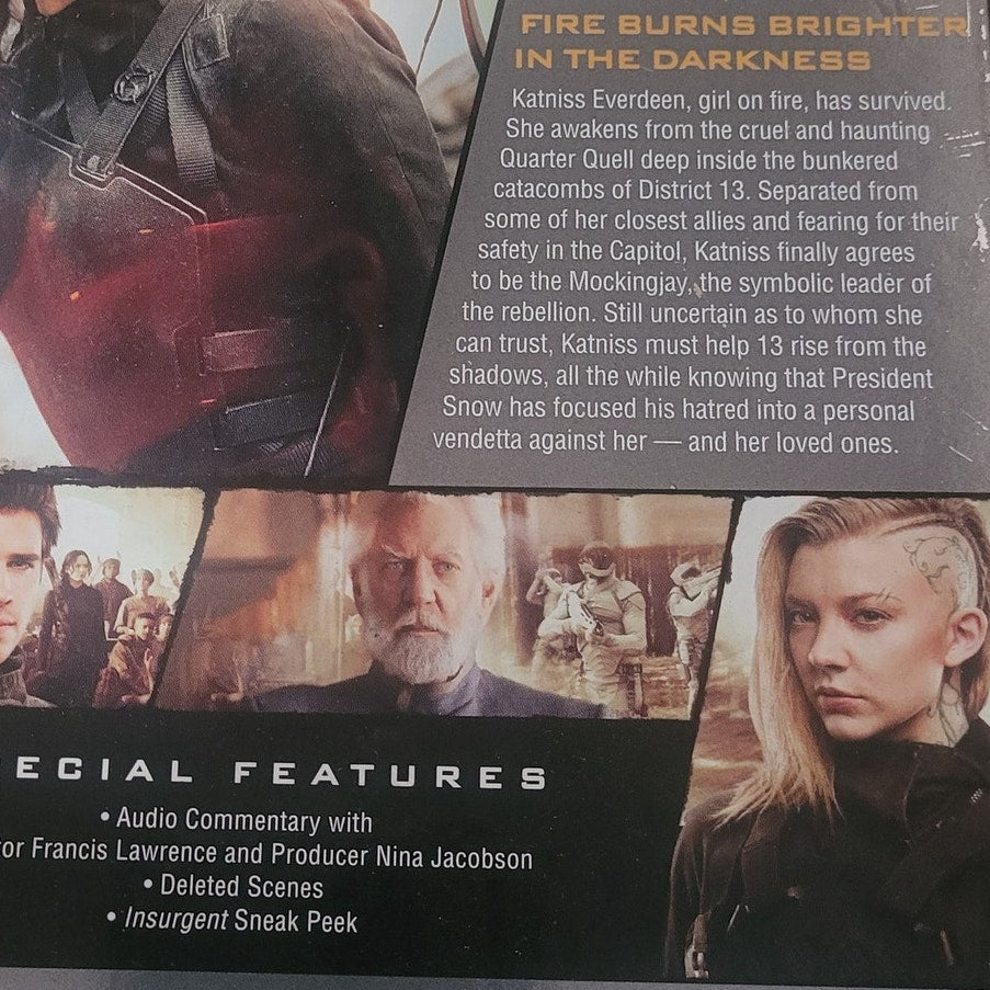 Hunger Games Mockingjay Part 1 DVD 2014 Action Adventure Dystopian Thriller