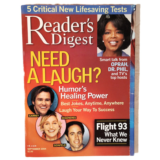 Reader's Digest Sept 2004 Need a Laugh? Humor Issue Oprah Seinfeld Magazine