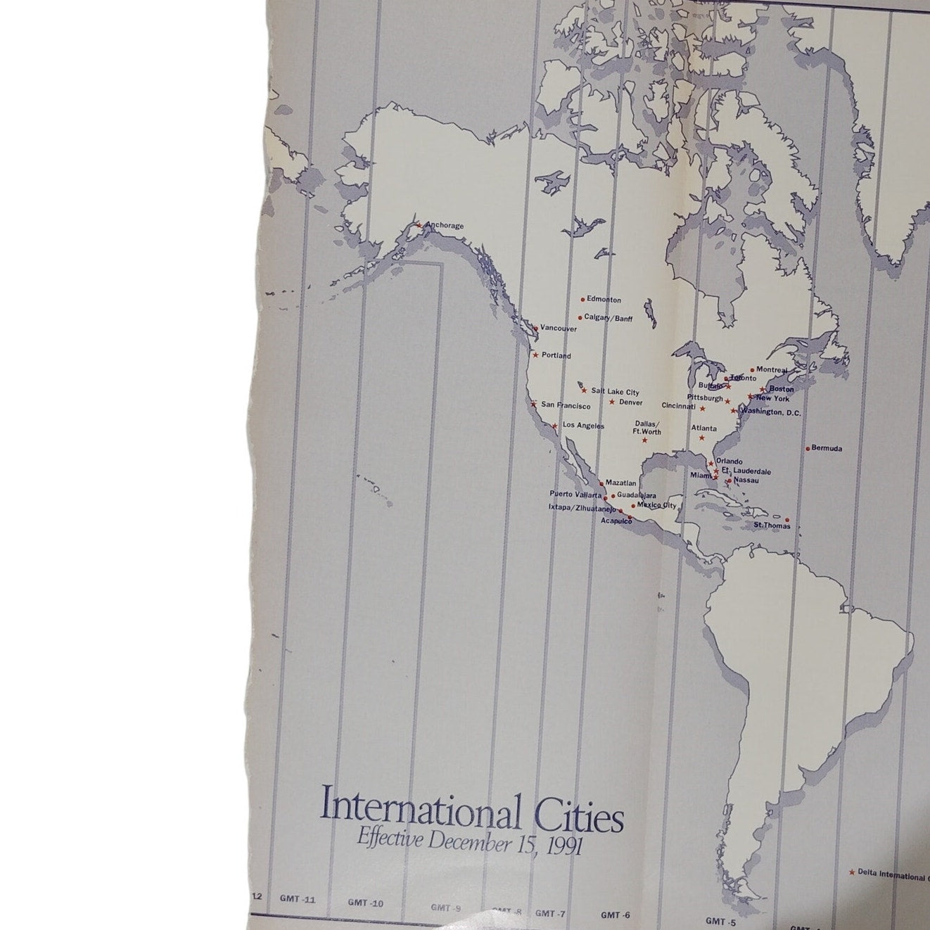 Delta Air Lines Timetable – Apr 1, 1990 – Alaska Theme Cover – 425 Pages