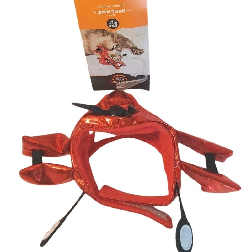 Halloween Biplane Cat Hat, Red – One Size – Hyde & EEK! Boutique