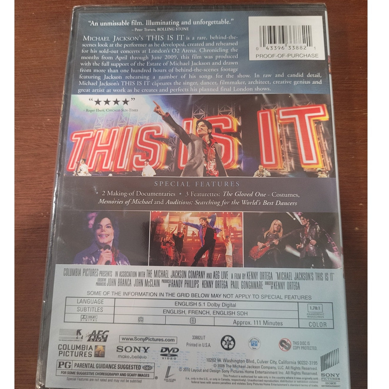 Michael Jackson’s This Is It DVD 2009 King of Pop Concert Documentary