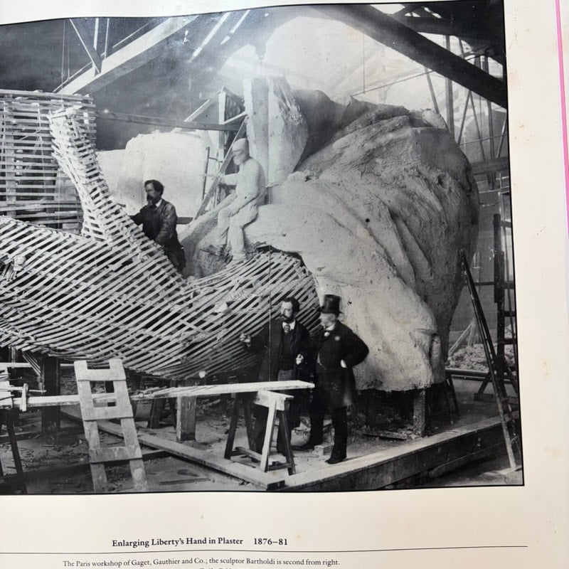 Vintage "Enlarging Liberty's Hand in Plaster" 1876-81 Photo Print 20x16