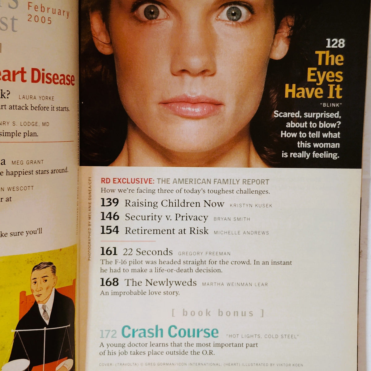 Reader's Digest February 2005 John Travolta Flying High Back Issue Magazine