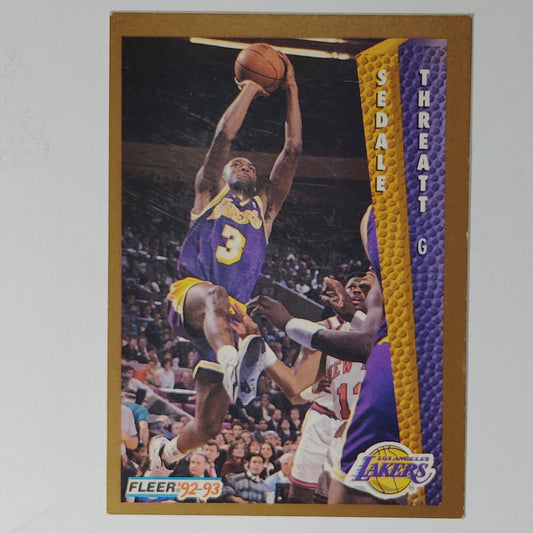 1992–93 Fleer Sedale Threatt #113 – Los Angeles Lakers – Guard – NBA Card
