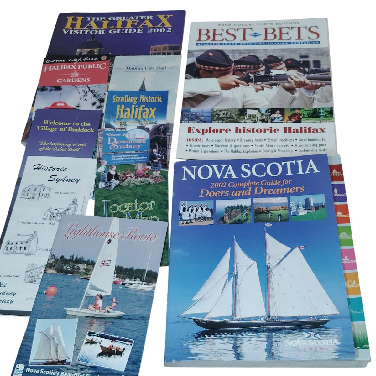 2002 Nova Scotia Canada Travel Guides & Ephemera Lot - Halifax Sydney Lighthouse
