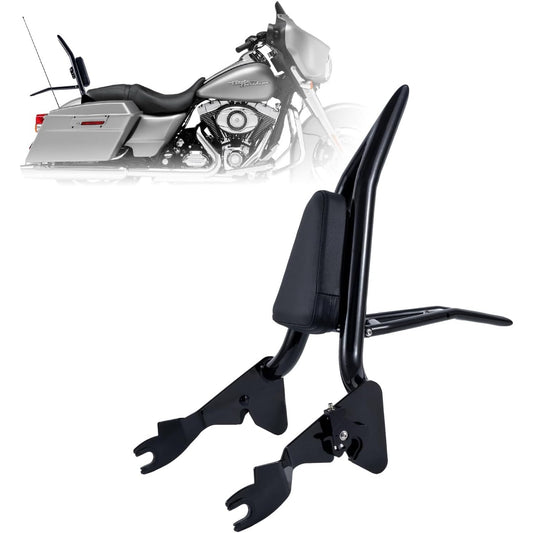 Sissy Bar Passenger Backrest, Fits Harley Touring Road King, Street/Road/Electra Glides (2009–2023)