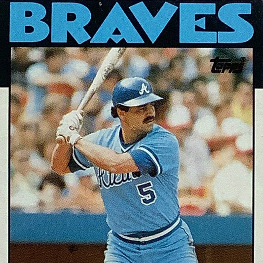 Rick Cerone, Atlanta Braves, MLB, Topps 1986, Card 747, EX/NM