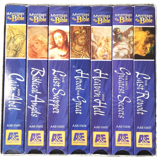 Mysteries of the Bible VHS 7‑Tape Box Set 1995 A&E Documentary