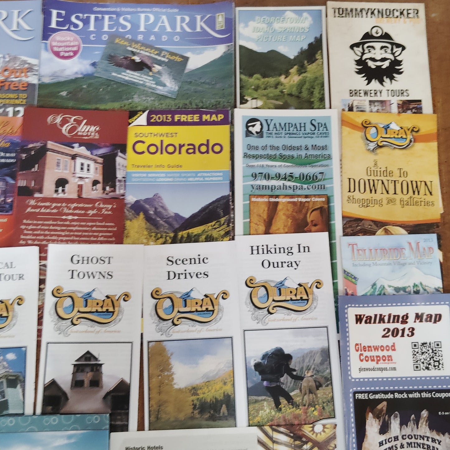 Colorado Rocky Mountain Park Ouray Vacation Ephemera Lot - 2013 Travel Souvenirs