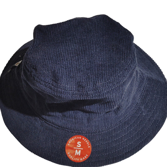 American Needle Corduroy Bucket Hat, Navy Blue, Size SM/MD, 80/20 Cotton/Poly