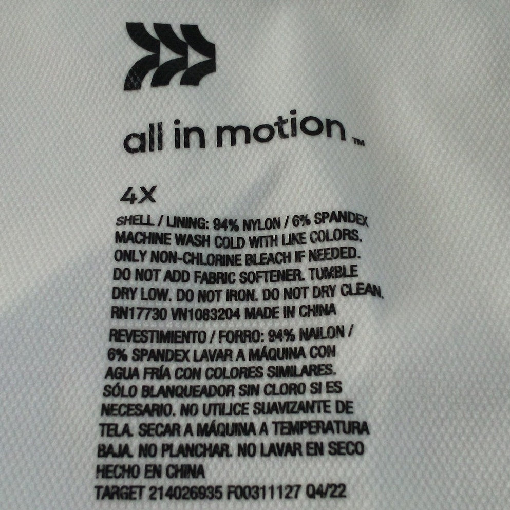 Women’s Seamless Cropped Tank Top – All in Motion White 4X