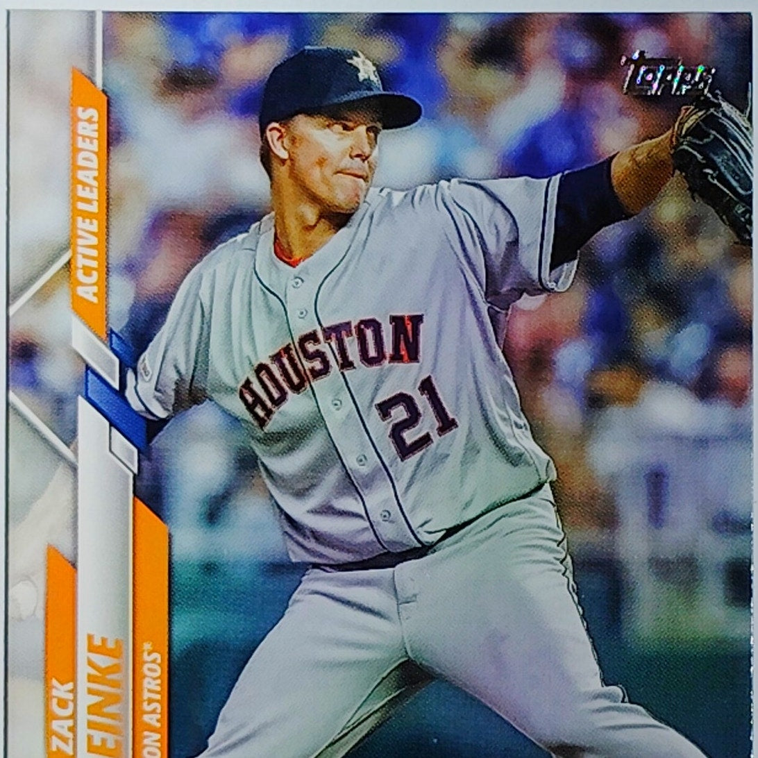 2020 Topps Update #U-219 Zack Greinke Houston Astros Pitcher - VG/EX
