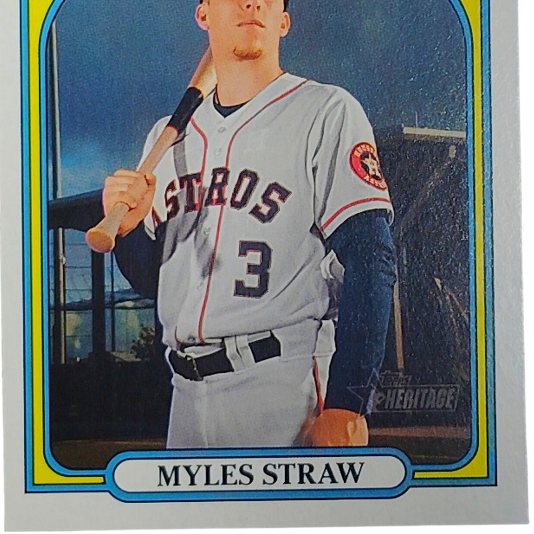 2021 Topps Heritage Myles Straw 272 Houston Astros Outfield Speedster VG/EX