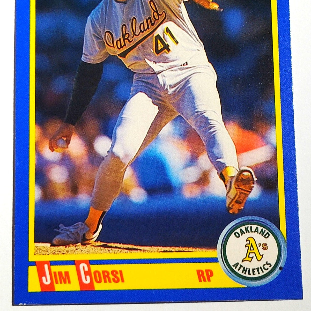 1990 Score Jim Corsi #553 Oakland Athletics Pitcher MLB Baseball EX