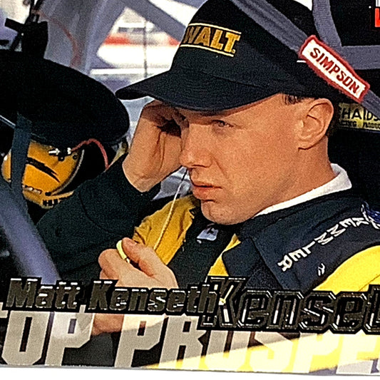 Matt Kenseth, Top Prospect #17, DeWalt, 1999 Wheels Rookie Card #98, NASCAR, NM+