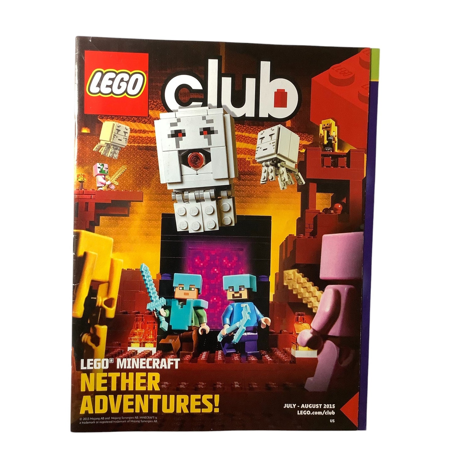 5 x Back Issues Lego Club Magazines, 5  issues from 2013-2015 Pictured