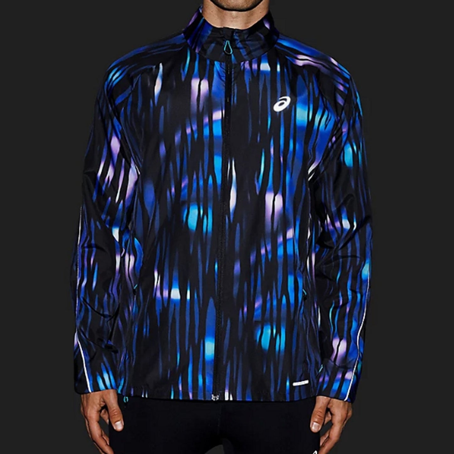 ASICS Road Lite‑Show Packable Jacket Men’s Medium Reflective Running Blue