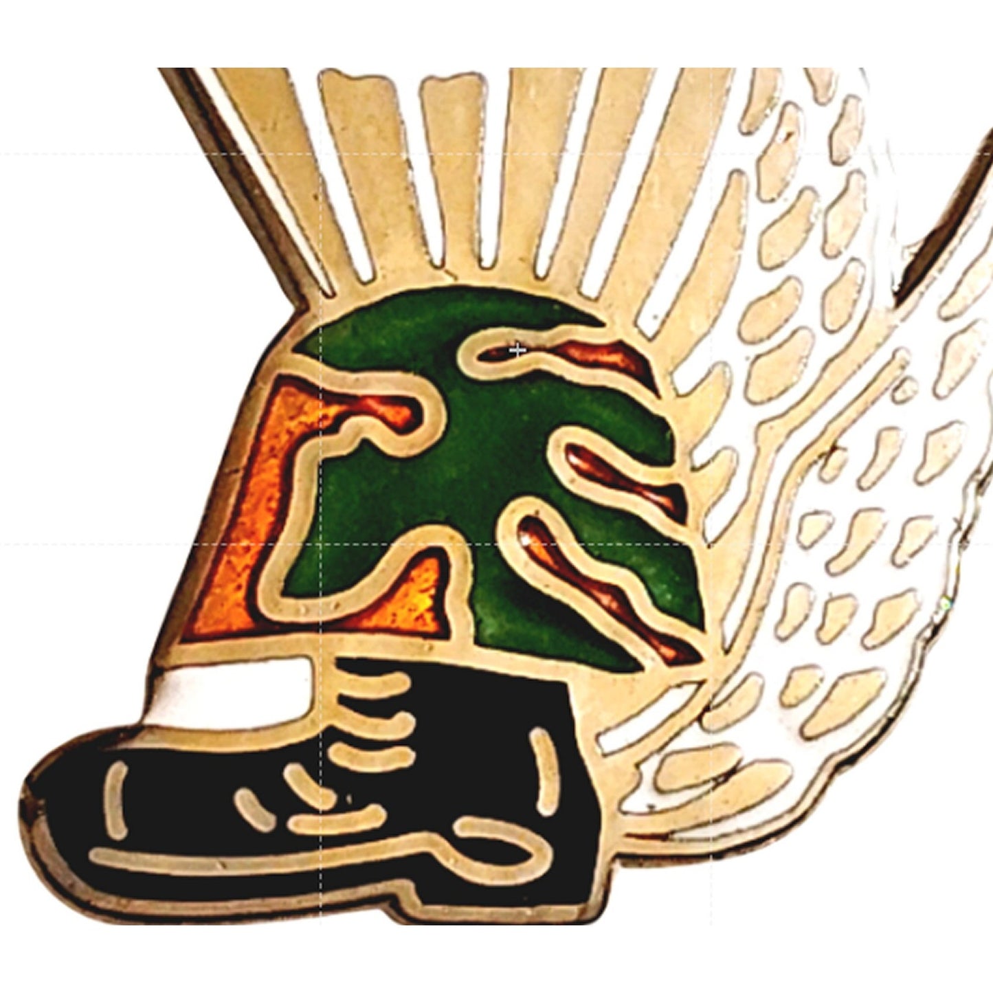USMC Airborne Helmet Parachute Paratrooper Novelty Hat Lapel Pin 1‑1/8" × 1"