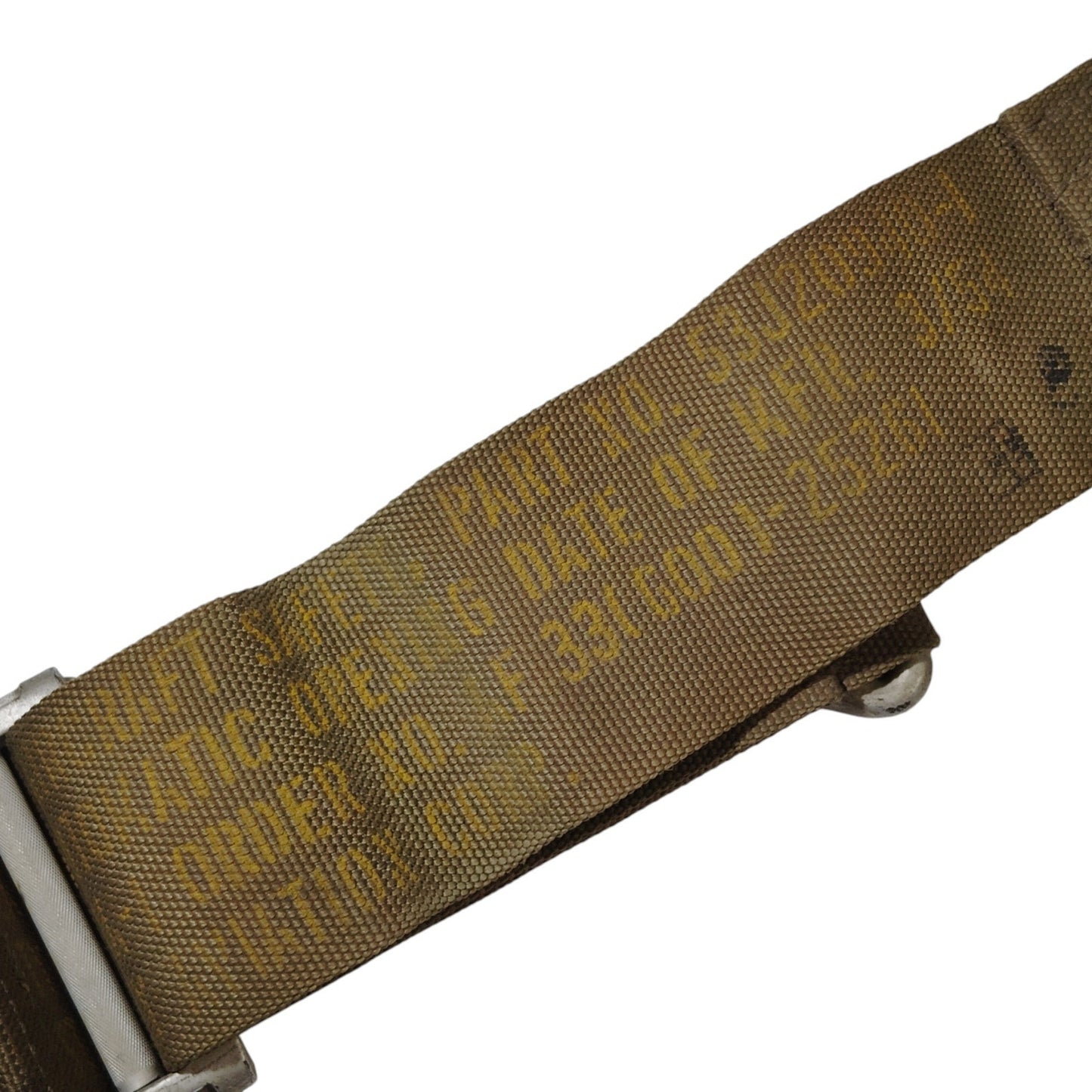 Aircraft Safety Belt Component, 1954, Stanley Aviation Corp. – 31" ODG Strap