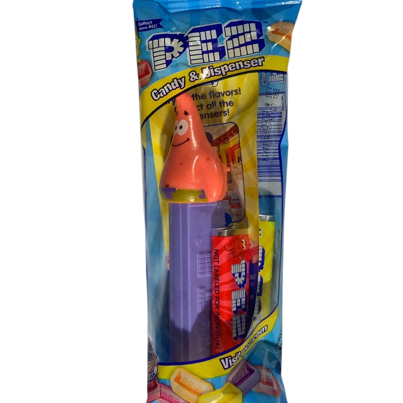 Spongebob, Patrick, Retired, 2014 Pez Candy Dispenser, Sealed NIP Product
