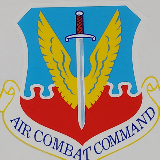 Air Combat Command Decal  3.375" x 3.25"  Adhesive Back  Outside Mount – D145‑AF