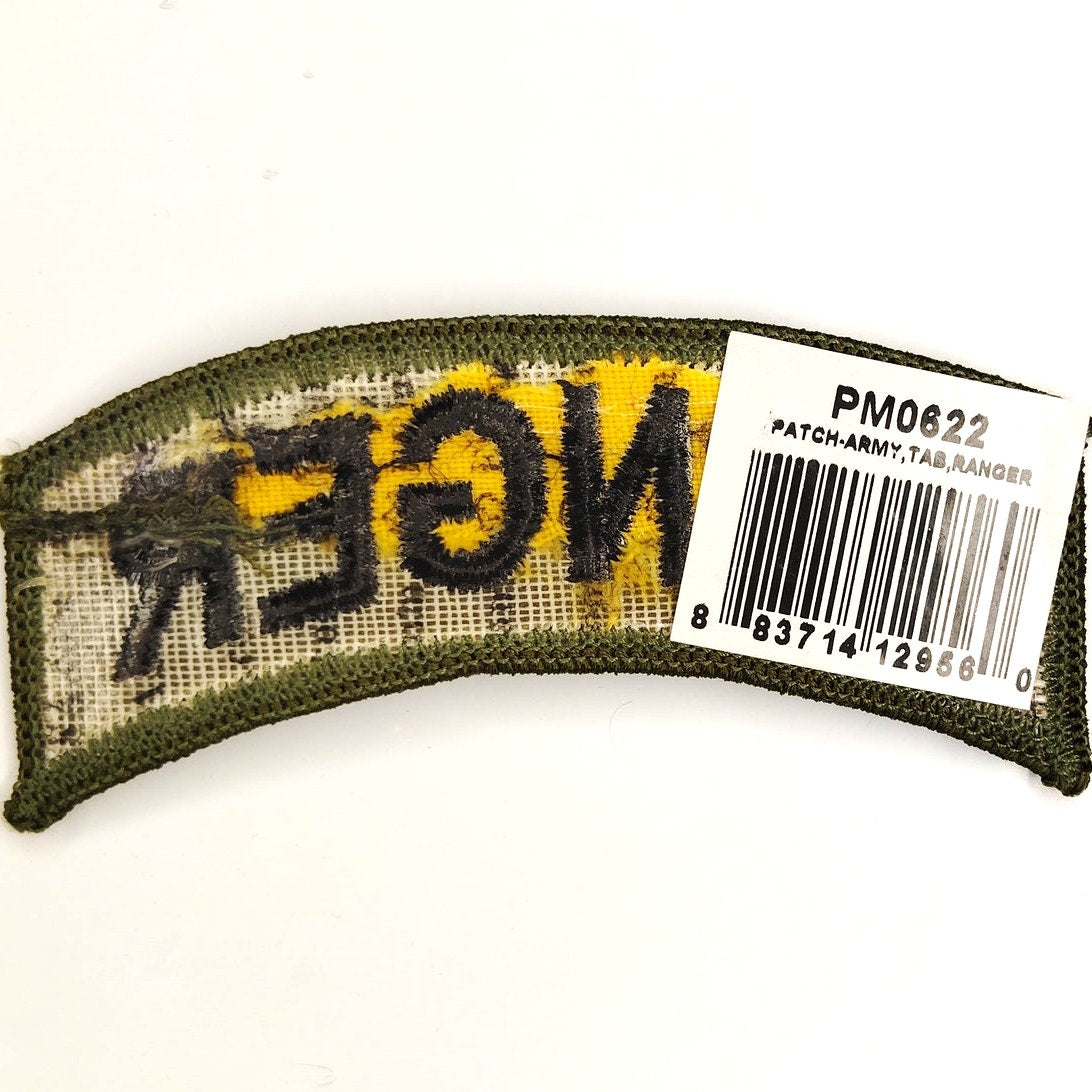 Large US Army Ranger Tab OCP Scorpion W2, 3‑1/2" × 1‑1/2" Subdued Sew‑On Patch