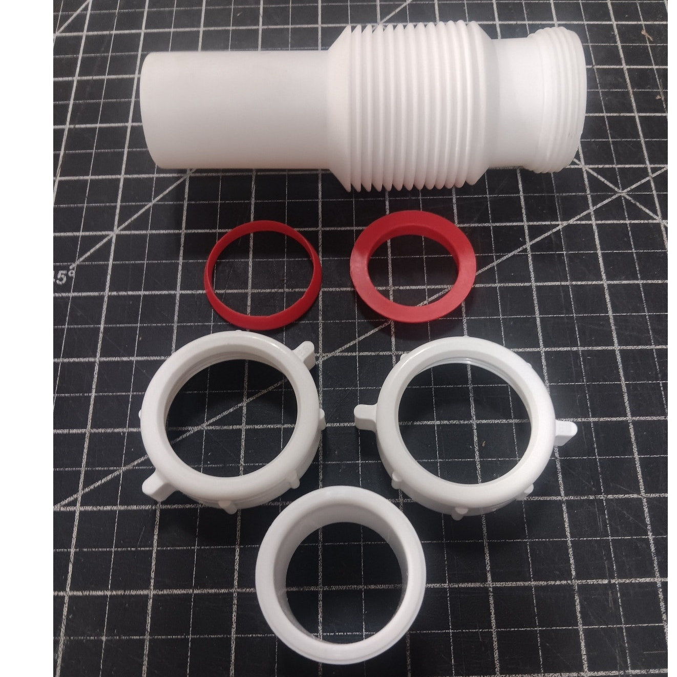 1-1/2" X 11-1/4" White Plastic Slip-Joint Sink Drain Tailpiece Extension Tube