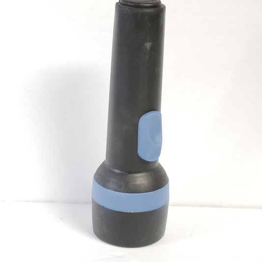 VTG 80s 90s Black Utility Flashlight Indonesia Heavy Duty D‑Cell Working