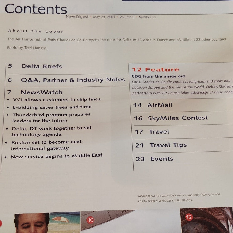 Delta News Digest - May 29, 2001 - CDG Hub Fuels Delta's Global Expansion