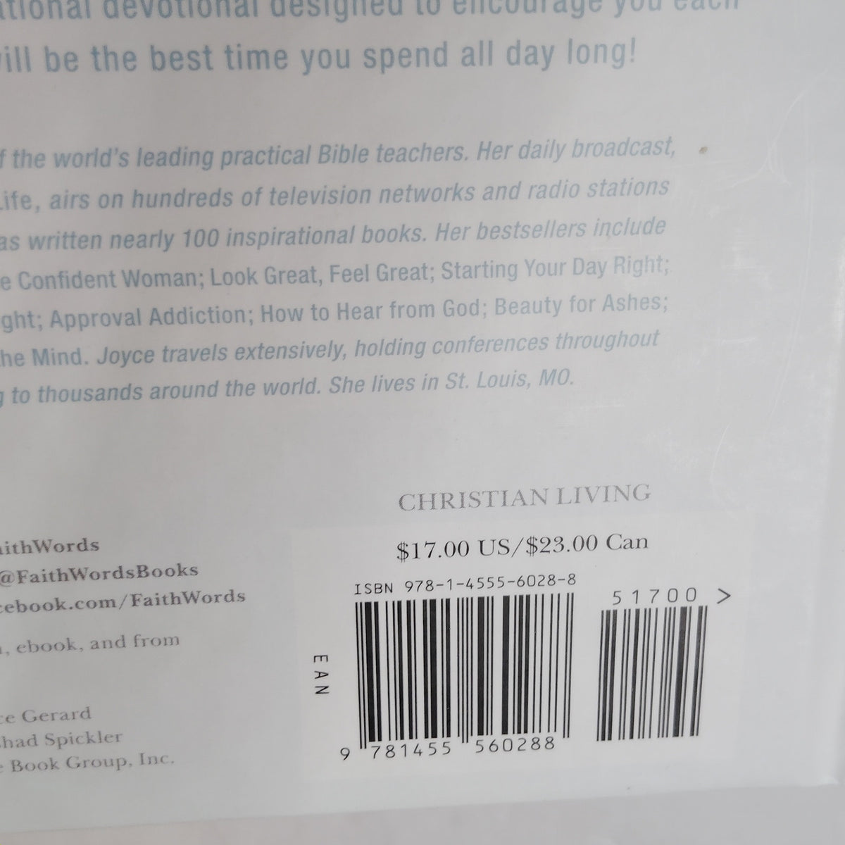 Joyce Meyer Quiet Times with God Devotional 365 Daily Inspirations Hardcover